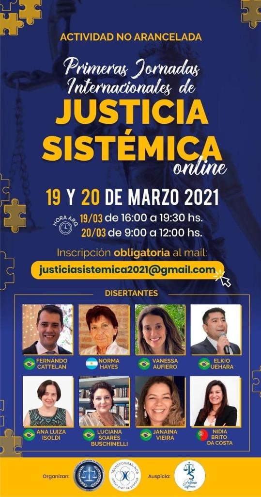Jornadas de justicia sistémica 19 y 20 marzo