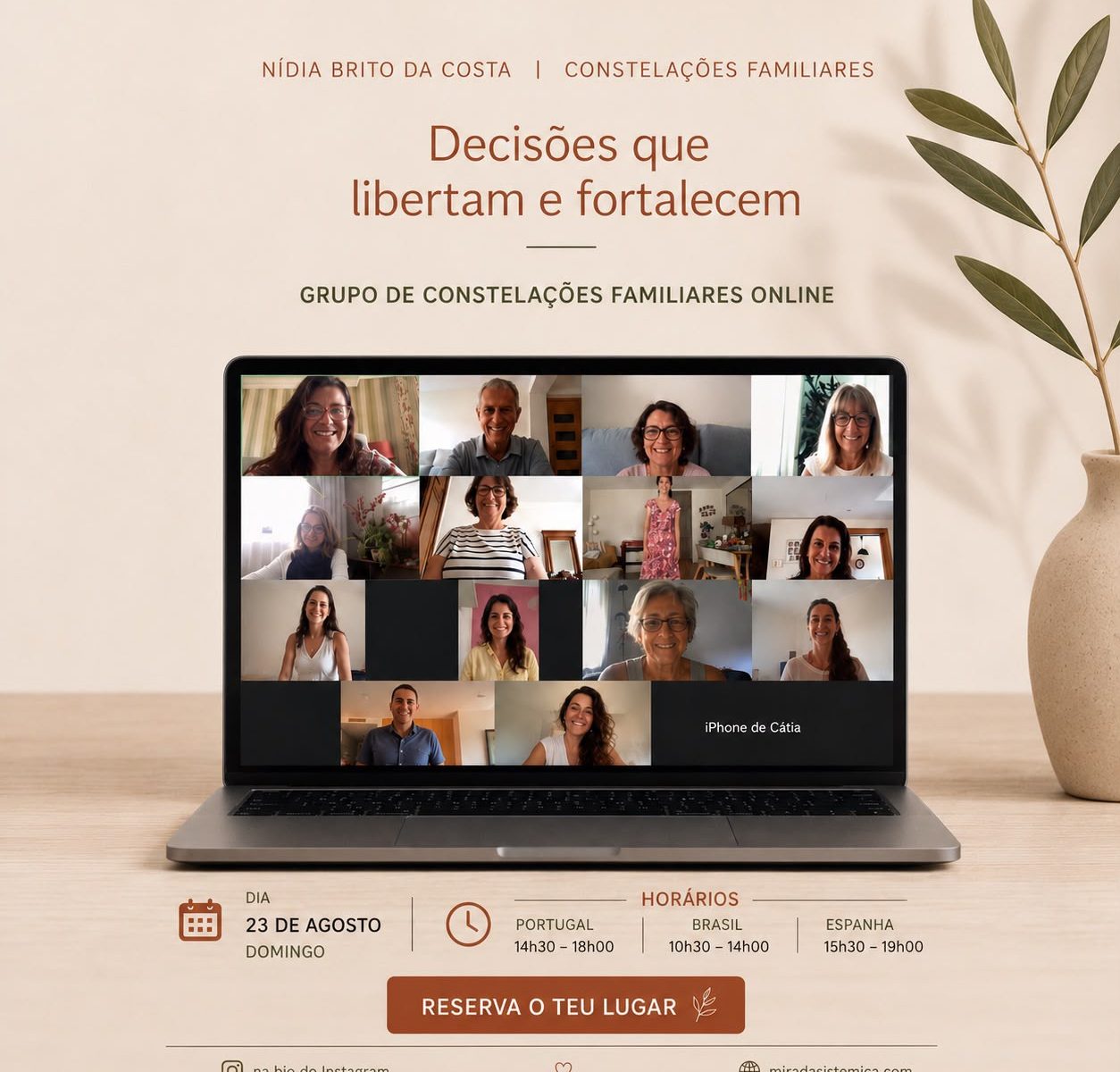 Grupo Constelaçoes familiares Online Agosto - Mirada Sistémica