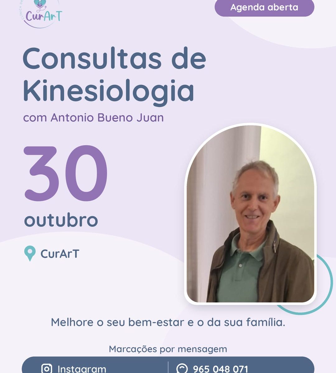 Consultas de Kinesiologia CurArT outubro - Mirada Sistémica