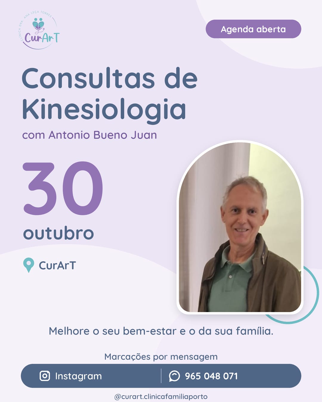 Consultas de Kinesiologia CurArT outubro - Mirada Sistémica