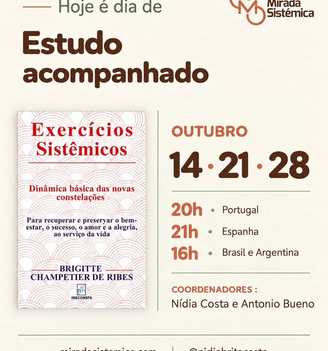 Estudo acompanhado outubro - Mirada Sistémica
